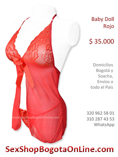 baby doll rojo blonda velo tanga erotico sensual femenino venta domicilios bogota soacha envios colombia