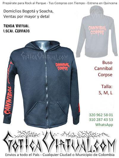 buso cannibal corpse algodon perchado bordado tienda online rock metal bogota cali cesar tunja quindio fusagasuga villavicencio colombia