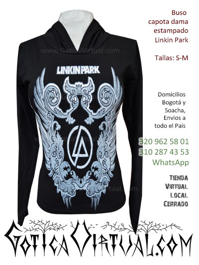 busos capota dama estampado linkin park gotica virtual envios colombia medellin cali manizales pereira pasto tunja armenia bucaramanga