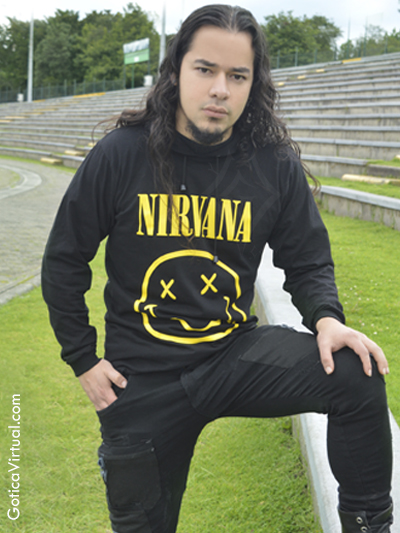 buso capotero de bandas grunge rock nirvana algodon sencillo estampado