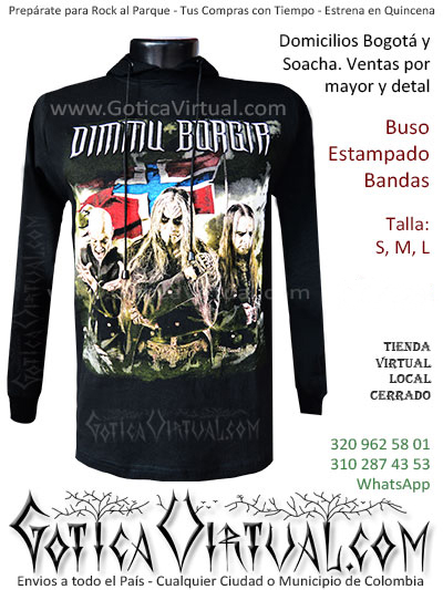 buso dimmu borgir bandas estampado capota algodon masculino venta online domicilios bogota y soacha envios colombia