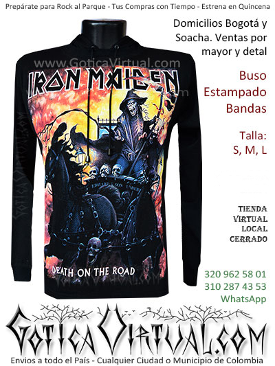 buso productos ironmaiden bandas estampado capota algodon masculino envios santander fucha girardot neiva valle valledupar colombia