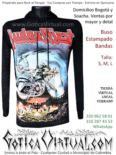 buso judaspriest estampado bandas algodon masculino capota venta online domicilios bogota y soacha envios toda colombia