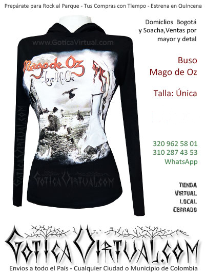 buso capota dama mago de oz estampado envios toda colombia