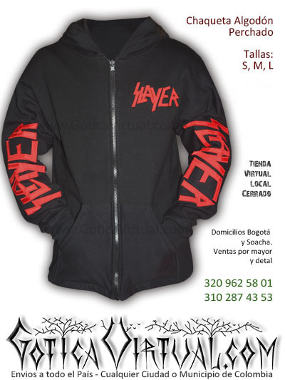 buso bordado slayer banda concierto 2017 tienda online rock metal boutique masculino bogota medellin armenia envios todo el pais colombia