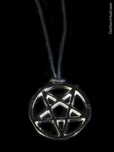 collar estrella pentagrama cordon negro envios nacionales
