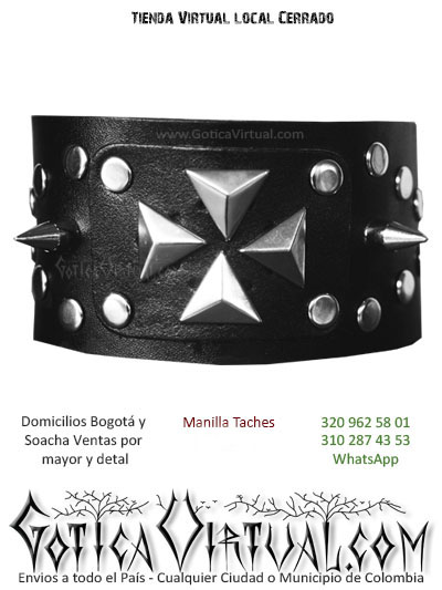 manilla cuero taches venta online gotica metalera domicilios bogota soacha envios colombia