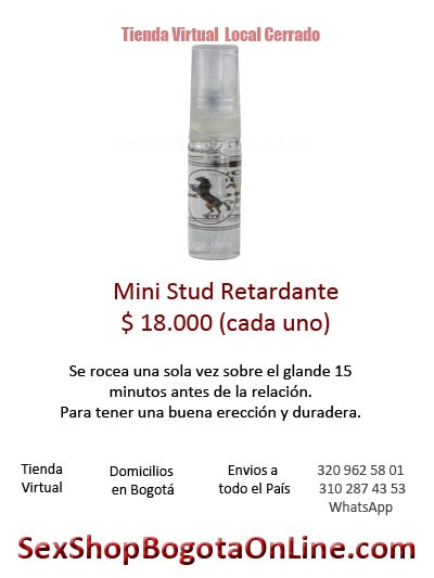 Spray mini stud retardante para hombre durabilidad de ereccion placer sexual envios medellin pasto cucuta choco barranquilla popayan villavicencio