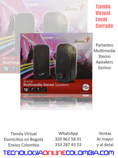 parlantes genius speakers buen sonido envios todo el pais todo bogota medellin cali santander barranquilla soacha villavicencio villadeleyva popayan