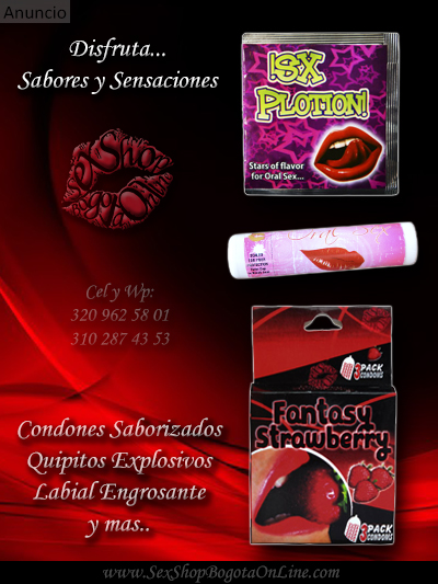 sexo oral estimulantes sensaciones placer juegos pareja quipitos explosivos labial engrosante condones colores saborizados tienda online sex shop bogota colombia