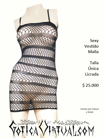 vestido malla licrado sexy sex shop bogota tienda almacen venta prendas ropa sensual economica barata tienda por mayor online
